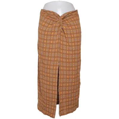 Kjol (Brun, Gul) från Zara Bomull, Polyester, Viskos