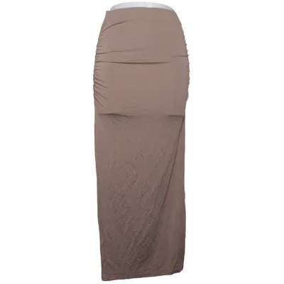 Långkjol (Brun) från Gina Tricot Elastan, Viskos