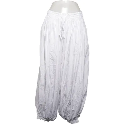 Harem pants (White, Blue) from Zara Cotton