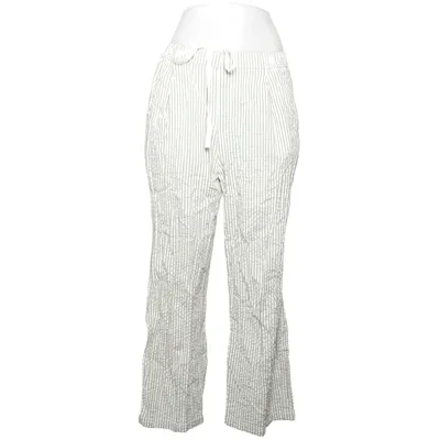 Palazzobyxor (Grön, Vit) från Uniqlo Bomull, Polyester