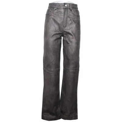 Læderbukser (Lynn Leather Pants) fra Remain Polyester, Læder