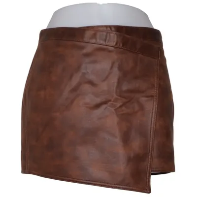 Läderkjol (Brun) från Weekday