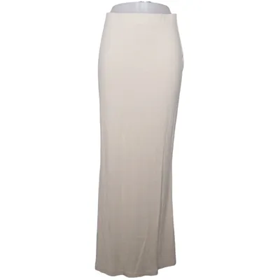 Långkjol (Beige) från H&M Basic Silke, Bomull