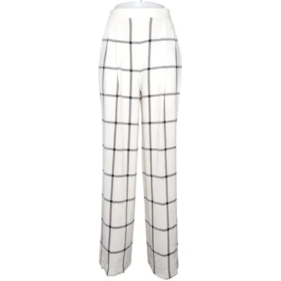 Palazzobyxor (Vit, Svart) från Massimo Dutti Viskos, Ull