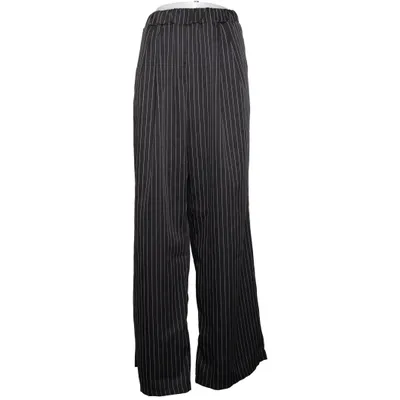 Palazzobyxor (Svart, Vit) Elastan, Polyester