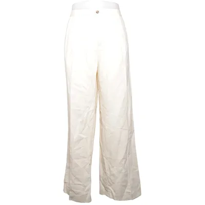 Bukser (Beige) fra H&M Bomuld, Linned, Polyester