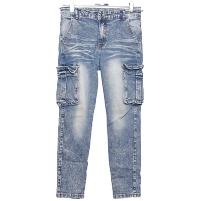 Cargobyxor (Blå) från Shein Bomull, Polyester, Viskos