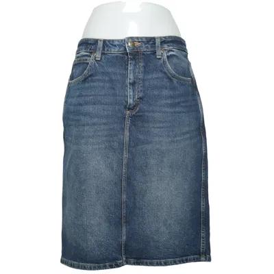 Jeansnederdel (Midi Skirt) fra Lee Bomuld, Elastan, Lyocell