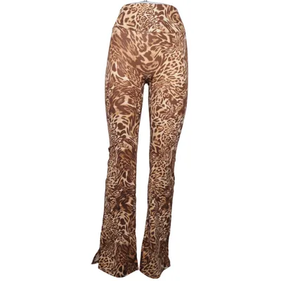 Pantalon (Marron, Beige) de Stronger Élasthane, Polyamide