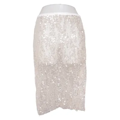 Kjol (Beige, Silverfärgad) från ASOS Design Elastan, Polyester