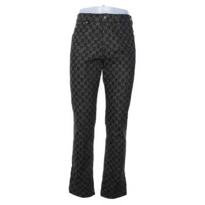 Spijkerbroek (Zwart, Beige) van Gucci Katoen, Leer
