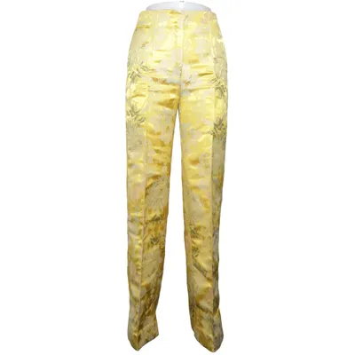 Byxor (Gul, Flerfärgad) från H&M Polyester, Bomull