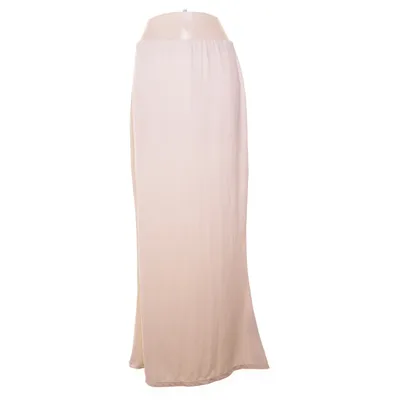 Maxi skirt (White) from Bubbleroom Elastane, Recycled polyester