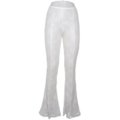 Byxor (Vit) från Monki Elastan, Polyester