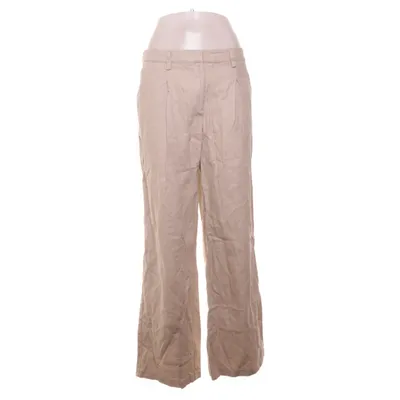Bukser (Straight Mid Waist Trousers) fra Josefine HJ x NA-KD Bomuld, Linned, Polyester