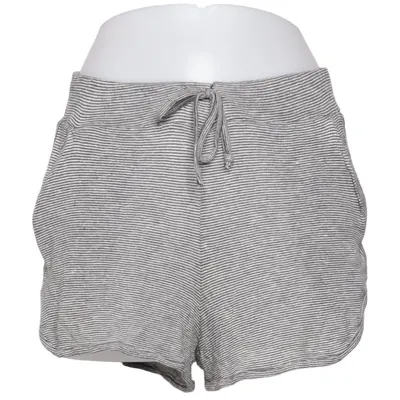 Pajama shorts (Gray, White) from Basic Apparel Linen, Polyester, Viscose