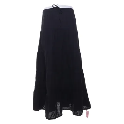 Nederdel (Black Cotton Tiered Drawstring Waist Maxi Sirt) fra PrettyLittleThing Bomuld, Elastan, Polyester