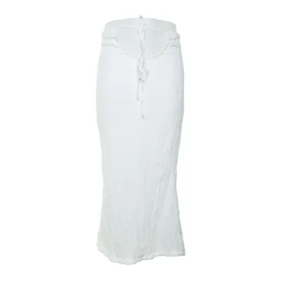 Kjol (Wrinkled Cut Out Detailed Midi Skirt) från NA-KD Elastan, Polyamid, Polyester, Viskos