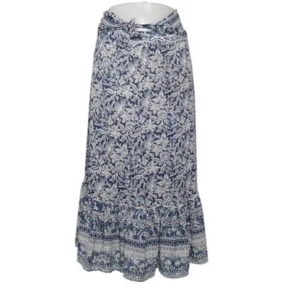 Wrap skirt (Blue, White) from Indiska Polyester
