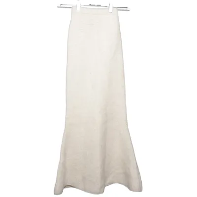 Maxi skirt (White) from Adoore Acrylic, Alpaca wool, Elastane, Polyamide