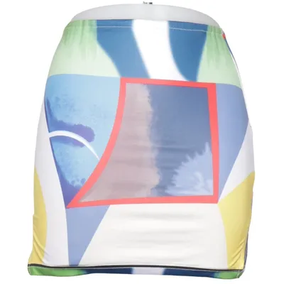Kjol (Blå, Grön, Gul, Vit) Elastan, Polyester