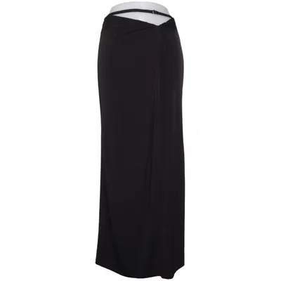 Långkjol (Mid Waist Buckle Detail Jersey Skirt) från NA-KD Elastan, Polyester