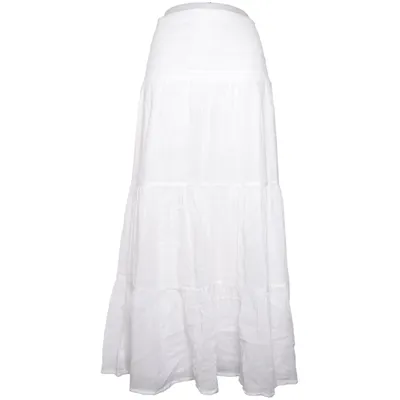 Långkjol (Vit) från Gina Tricot Ekologisk bomull