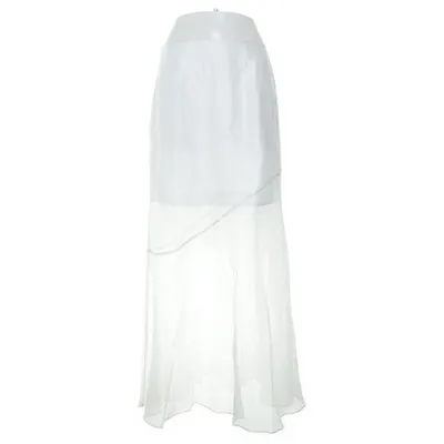 Maxi rok (Wit) van Viktoria Chan Elastaan, Polyester, Zijde