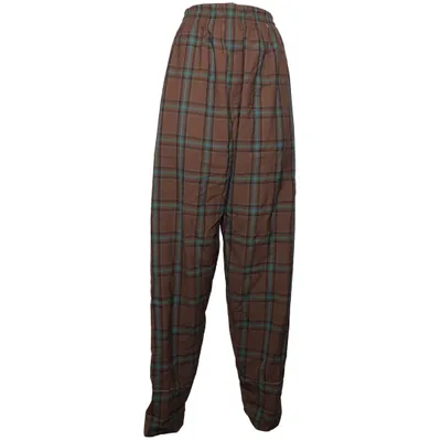 Pyjamasbyxor (Brun, Blå) från Céline Bomull, Ull