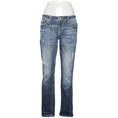 Jeans (Blå) från Miss Me Bomull, Elastan