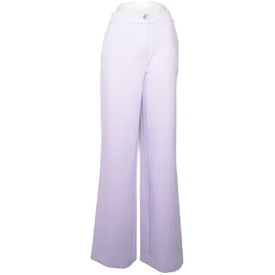 Kostuumbroek (Lila) van Mango Katoen, Elastaan, Polyester, Viscose