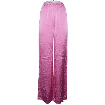 Pantalon patte d'éléphant (Rose) de LessLess Soie