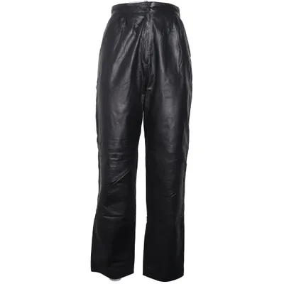 Läderbyxor (Svart) Acetat, Skinn, Polyamid