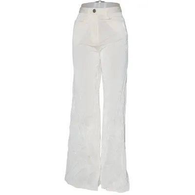 Pantalon patte d'éléphant (Blanc) de REMAIN Birger Christensen Coton, Polyamide