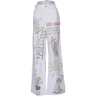 Jean (Blanc, Multicolore) de NKD Apparel Coton