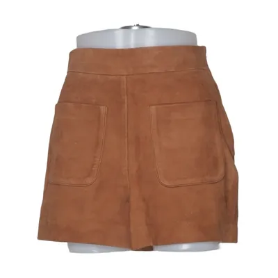 Leren shorts (Bruin) van Sézane Leer, Viscose