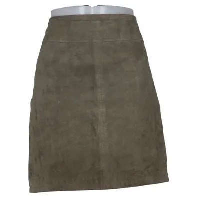 Kjol (Grön) från VILA Clothes Polyester, Mocka