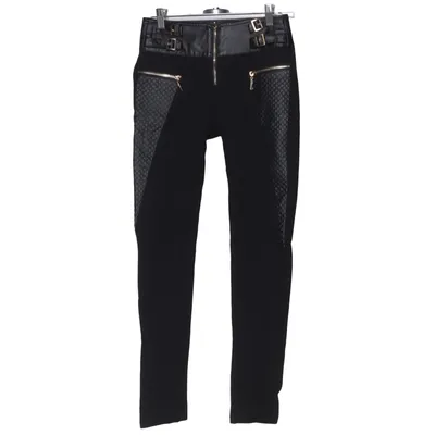 Motorradhose (Schwarz) von Shiny Design Baumwolle, Elasthan, Polyester