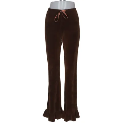 Broek (Bruin) van Vera Velour Katoen, Polyester