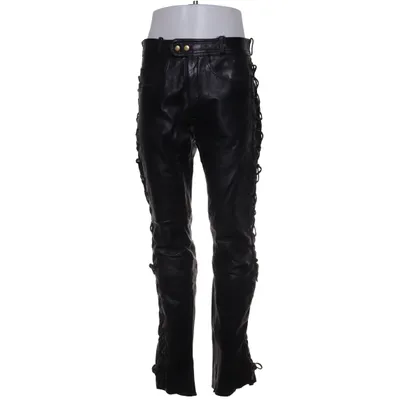 Leren broek (Zwart) van Echt Leder Leer