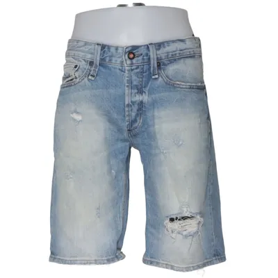 Short en jean (Razor) de Denham Coton, Élasthane, Cuir