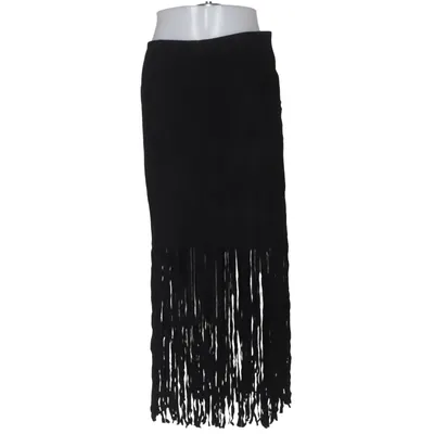 Leren rok (Zwart) van Temple Leer, Polyester