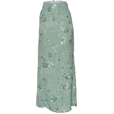 Jupe longue (Vert, Multicolore) de Peppermayo Polyester