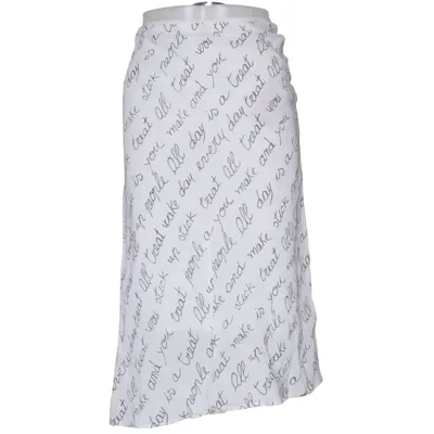 Skirt (White, Black) from Fervente Polyester, Viscose