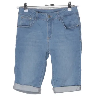 Denim shorts (Blauw) van Fitz Katoen, Elastaan