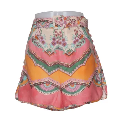 Short (Rose, Orange, Multicolore) de Zara Coton, Lin