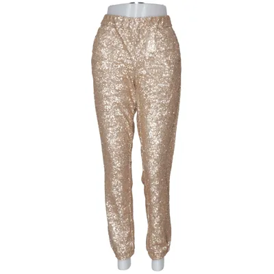 Broek (Goud) van Free People Polyester, Viscose