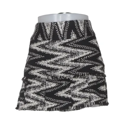 Skirt (Black, White) from RAVN Acrylic, Cotton, Polyester, Viscose, Wool