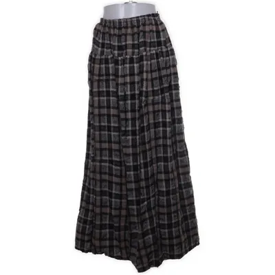 Maxi nederdel (Sort, Beige, Hvid) fra Transparente Bomuld, Uld