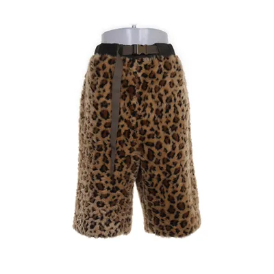 Shorts (Beige, Brown) from Sacai Acrylic, Cotton, Cupro, Polyester